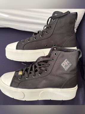 P.F. Flyers Dark Charcoal Canvas High-Top Sneakers